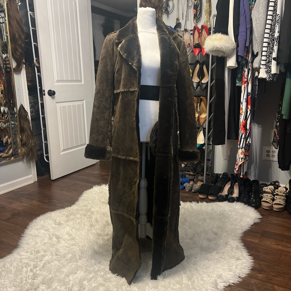Luxurious Brown Leather Coat